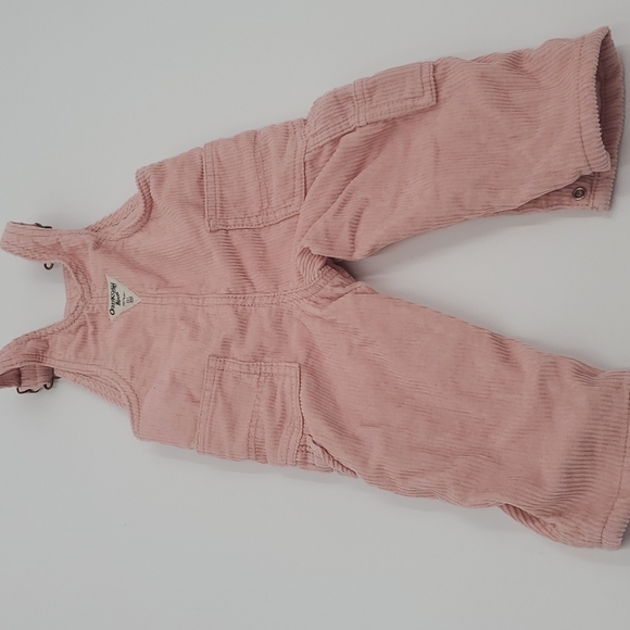 Osh Kosh pink corduroy overalls size 12m - Picture 5 of 6